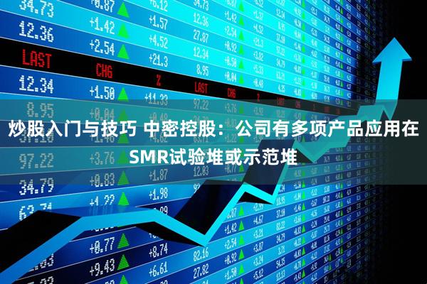 炒股入门与技巧 中密控股：公司有多项产品应用在SMR试验堆或示范堆